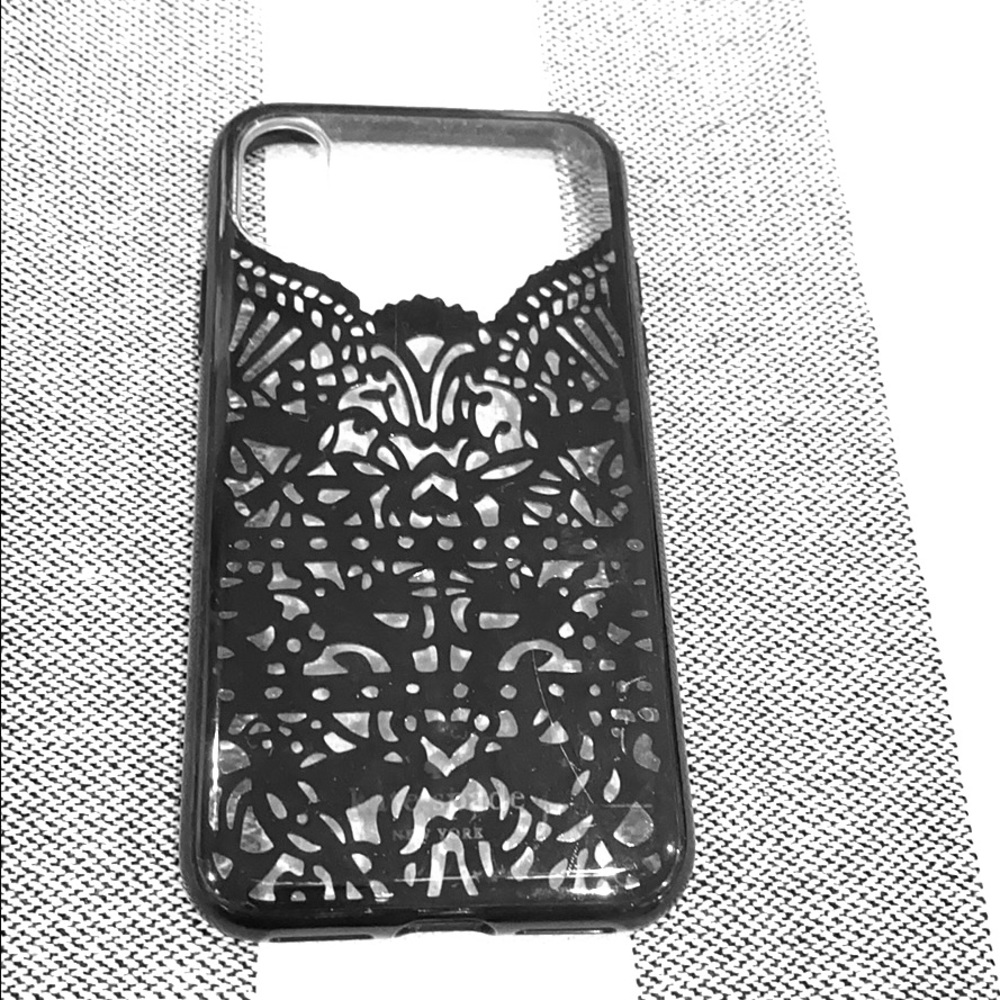 Kate Spade iPhone X Case Black Lace